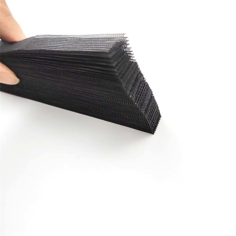 Noir Retraçable Polyester Plissé Mesh Plissé Écran d'insecte Relogement Réseau Pour Fenêtre Et Porte