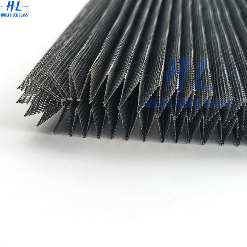 Moustiquaire plissée personnalisable en usine, large de 2,0 m, en maille légère et résistante, adaptée à diverses applications architecturales