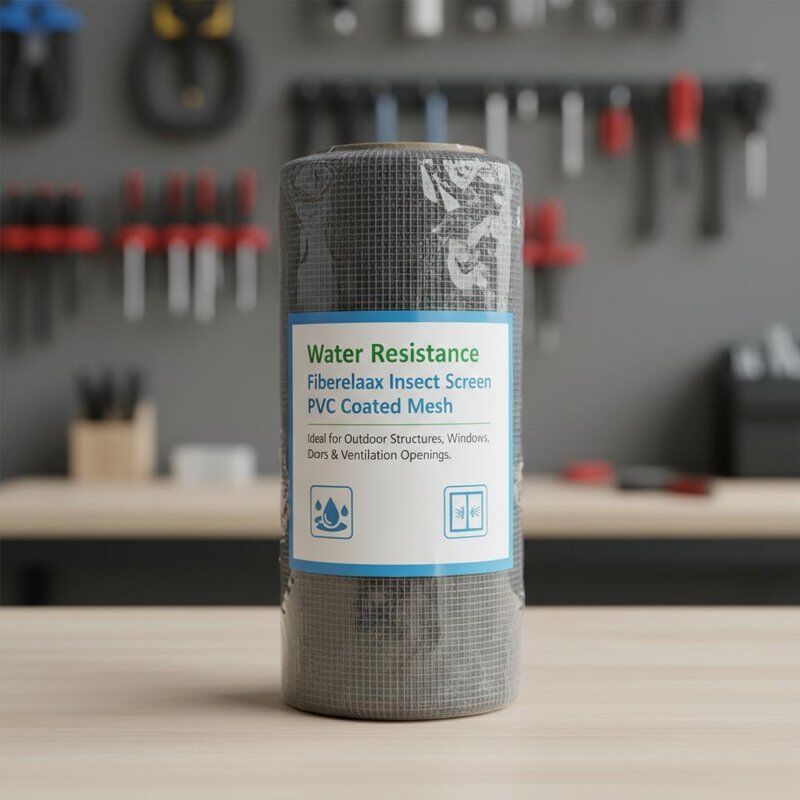 Résistant à l'eau écran anti-insectes en fibre de verre PVC revêtu de maille Idéal pour les structures extérieures Fenêtres portes et ouvertures de ventilation