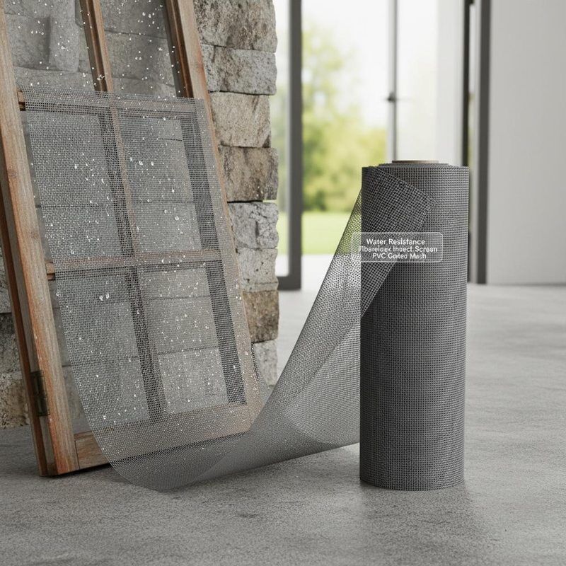 Résistant à l'eau écran anti-insectes en fibre de verre PVC revêtu de maille Idéal pour les structures extérieures Fenêtres portes et ouvertures de ventilation