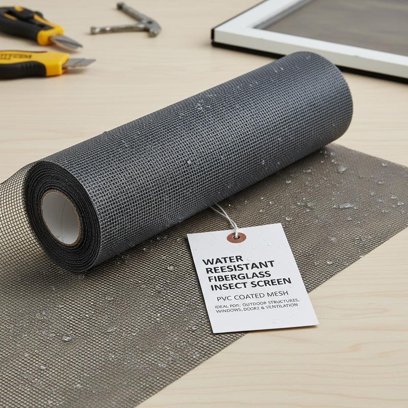Résistant à l'eau écran anti-insectes en fibre de verre PVC revêtu de maille Idéal pour les structures extérieures Fenêtres portes et ouvertures de ventilation