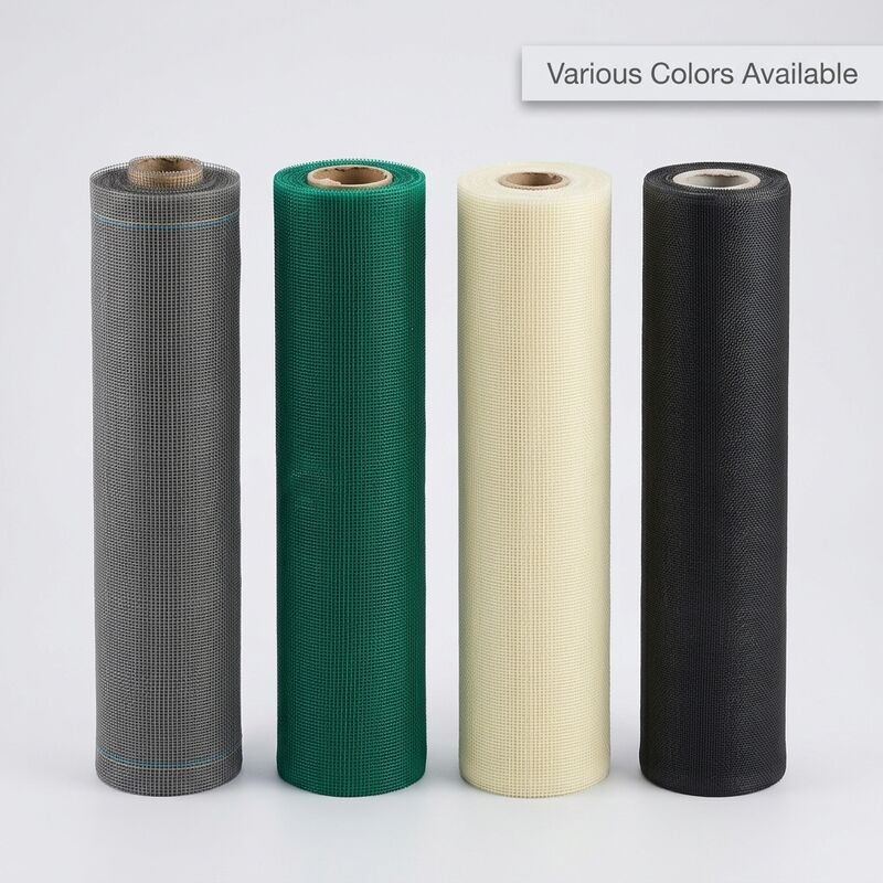 Rouleau de maille de remplacement de l'écran de fenêtre en fibre de verre durable, taille personnalisable pour les portes de patio, construction en gros