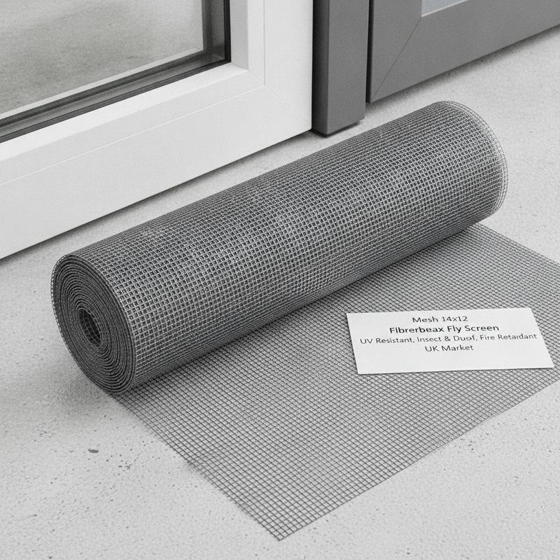 Mesh 14x12 Fiberglass Fly Screen UV Resistant Insect Proof Dust Proof Flame Retardant Suitable for UK Market Window Door