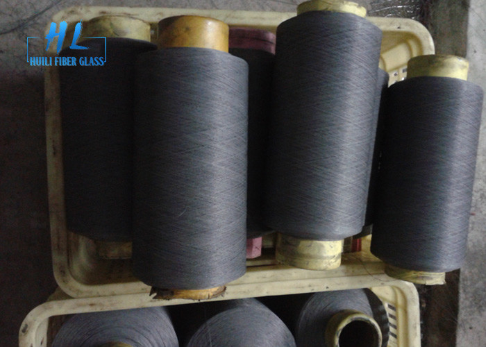 fil enduit noir de fibre de verre de PVC de 0.25mm ignifuge pour l'écran de tissage d'insecte