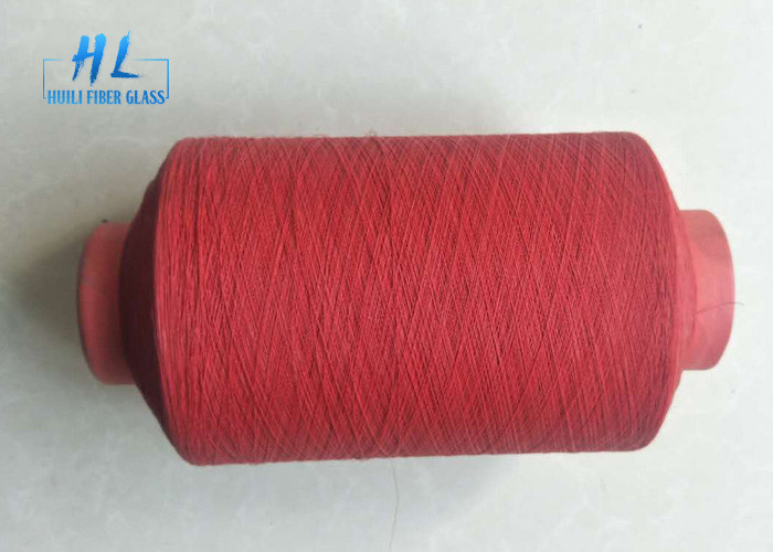 La chaleur enduite Resisitant de fil de fibre de verre de PVC de couleur rouge avec la bonne douceur
