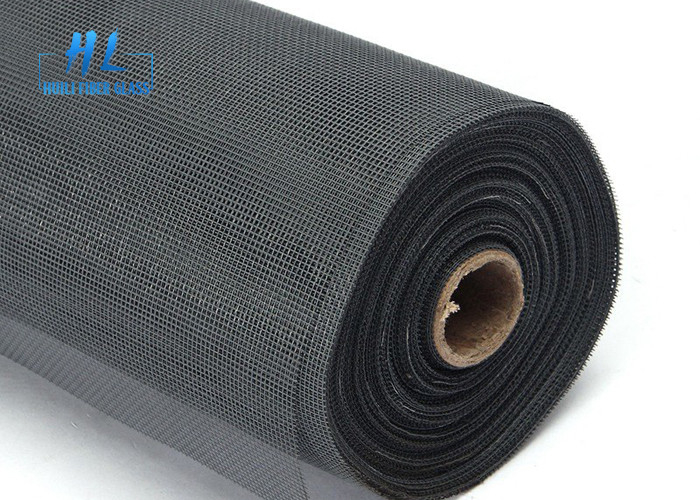 Couleur noire, écran de fenêtre de fibre de verre, prix usine de tissage de plaine résistant au feu