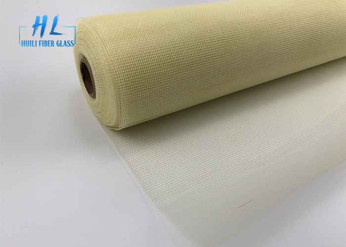 18*16 écran de fenêtre de fibre de verre de la maille 120G avec des couleurs jaunes et grises