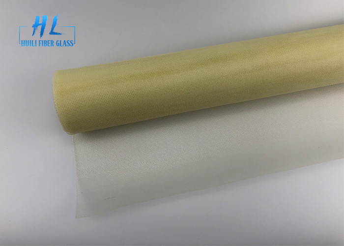 18*16 écran de fenêtre de fibre de verre de la maille 120G avec des couleurs jaunes et grises