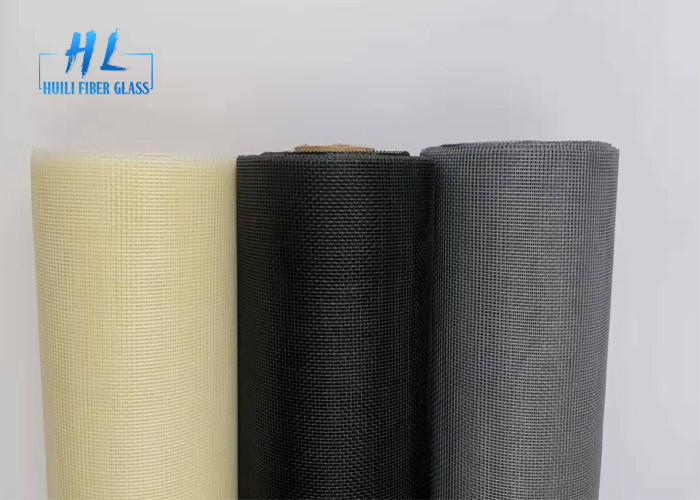 le PVC de la maille 18*16 a enduit la moustiquaire de fibre de verre des couleurs jaunes