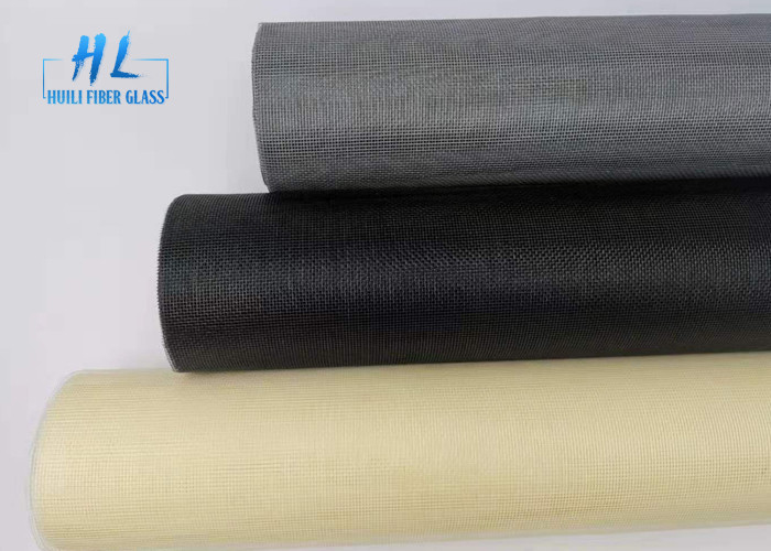 le PVC de la maille 18*16 a enduit la moustiquaire de fibre de verre des couleurs jaunes