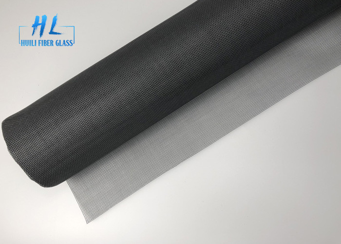 le PVC de 48ft*100ft a enduit la couleur 18*16 de noir de maille de moustique de la fibre de verre 105g