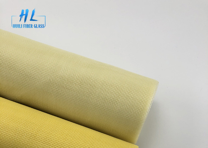 Anti moustique de couleur de PVC de fibre de verre d'écran enduit jaune de fenêtre 1.2m * 30m