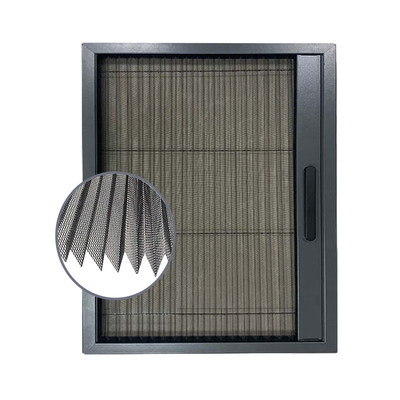 OEM personnalisation 80-110g Maillage Poids Plissé Écran d'insecte 14mm Plisse Hauteur de la fenêtre Maillage pour balcon