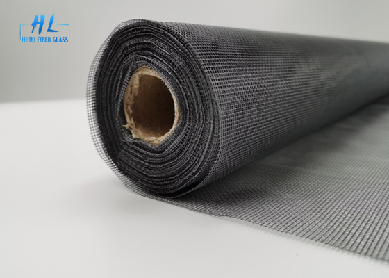 1.2m * le PVC gris d'écran de mouche de fibre de verre de maille du petit pain 18*16 de 30m a enduit